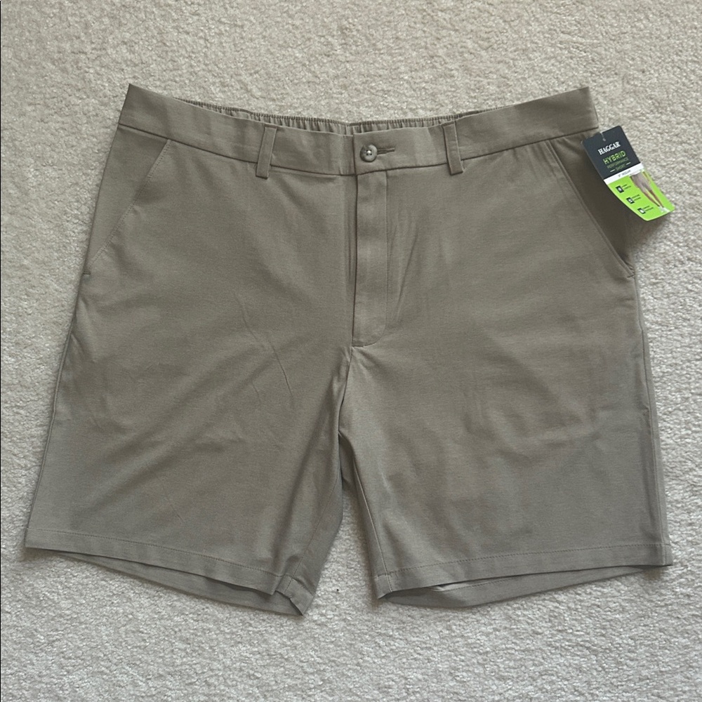 Haggar Men's Khaki Hybrid Performance Shorts